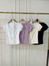 Wide Neck Button Down Lace Detail Tops